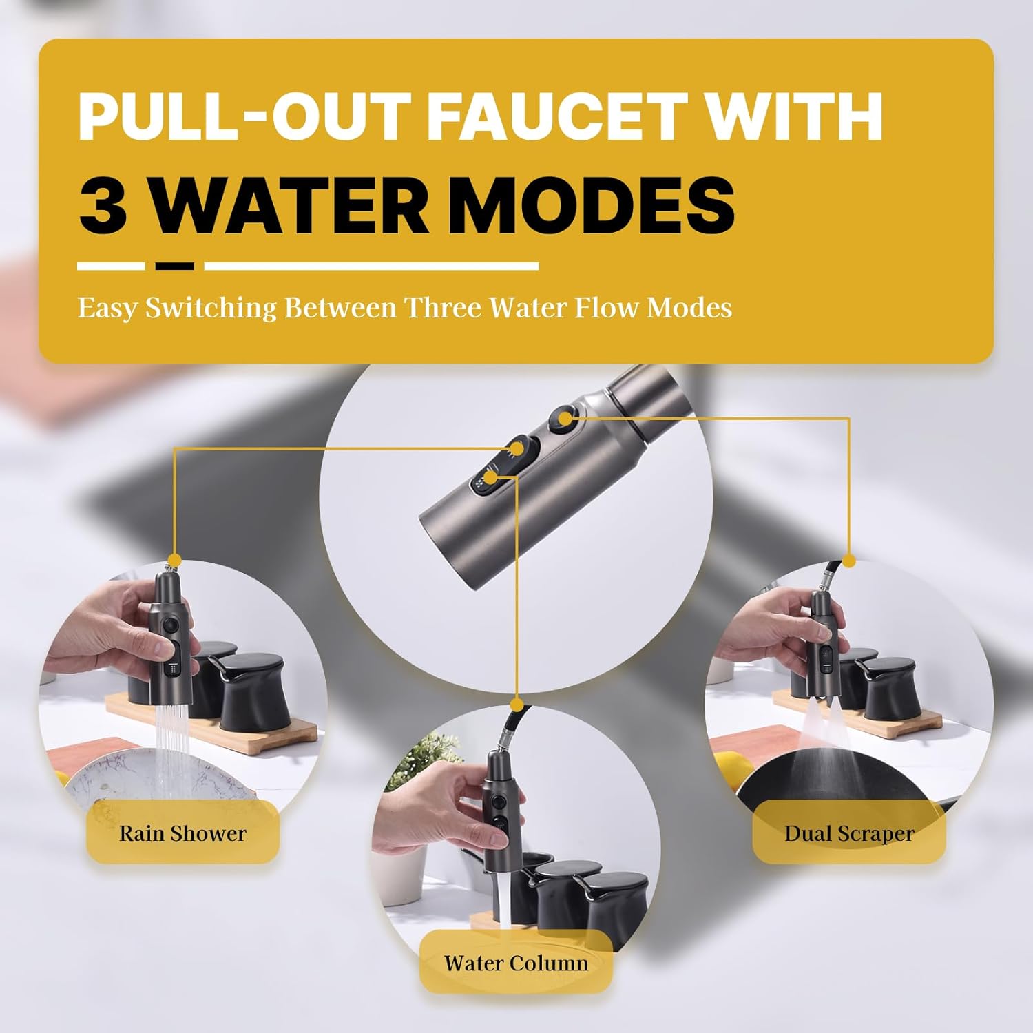 32 * 20 In Black Smart Waterfall Kitchen Sink ( look for the picture)